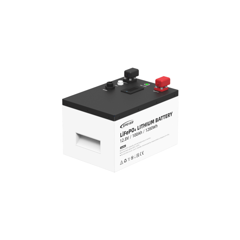 Batería de Litio LiFePO4 12.8Vcc, 100Ah, 1.28KwH, Pantalla LCD para Mo