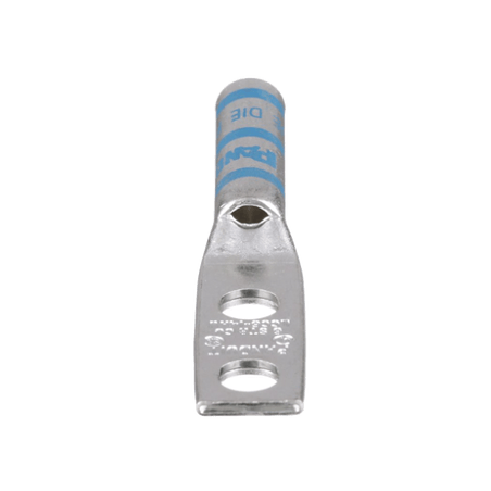 Terminal Doble Ojillo para Cable 6 AWG, Orificio 1/4, Distancia de 16m
