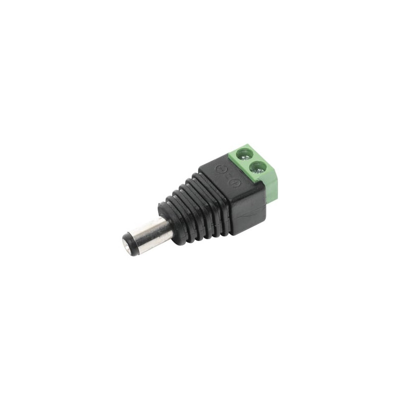 Adaptador Macho Tipo Jack de 3.5 mm Polarizado de 12 Vcc / Terminales