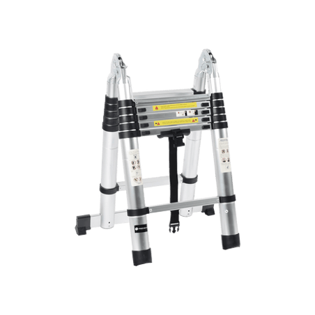 Escalera Telescópica de Aluminio Tipo Tijera de 1.9  1.9 Metros de Alt