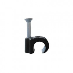 Grapa reforzada para cable redondo de 7mm color negro (100pzs) (3103-0