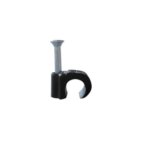 Grapa reforzada para cable redondo de 7mm color negro (100pzs) (3103-0