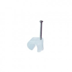 Grapa para cable redondo de 7mm color transparente (100pzs) (3103-0010