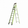 Escalera de 3.05 m Capacidad máxima de 170 Kg, inclinada, de fibra de