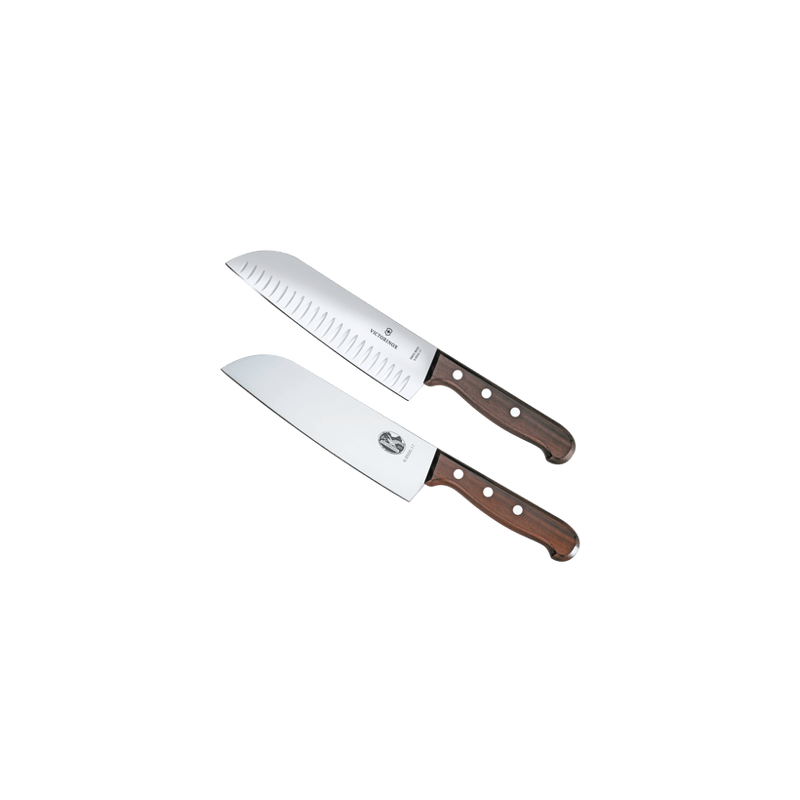 Set de 2 Cuchillos Santoku Wood de Mango de Madera Palissandro Victori