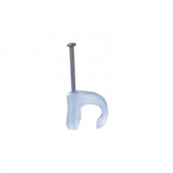 Grapa para cable redondo de 3mm color transparente (100pzs) (3101-0010