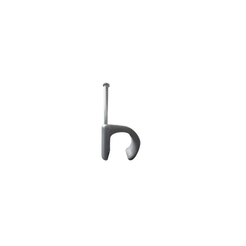Grapa para cable redondo de 14mm color gris (100pzs) (3105-00100)