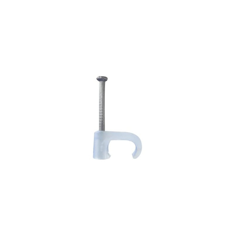 Grapa para cable plano de 3mm color transparente (100pzs)
