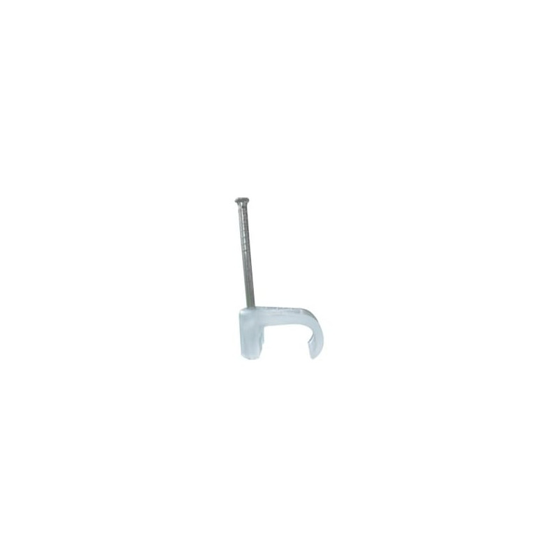 Grapa para cable plano de 6mm color transparente (100pzs) (3210-00100)