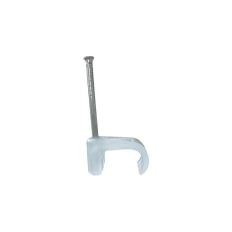 Grapa para cable plano de 6mm color transparente (100pzs) (3210-00100)