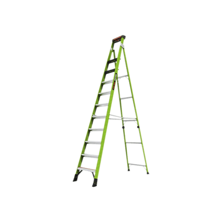 Escalera de 3.65 m Capacidad máxima de 170 Kg, inclinada, de fibra de