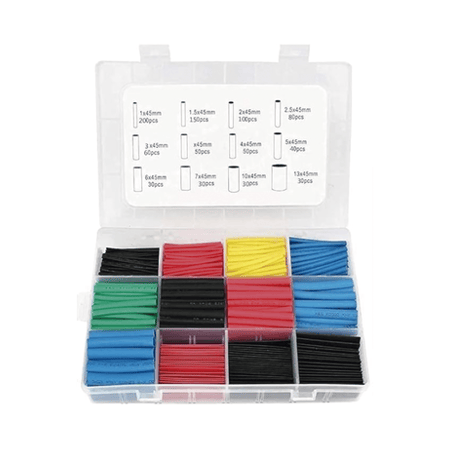 850 Tubos Termoencogibles (Termofit) 2:1, de 12 Diferentes Medidas