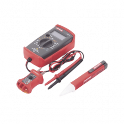 KIT Básico 3 en 1 con Multímetro Digital  Detector de Tensión sin Cont