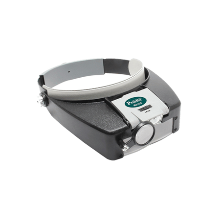 Lampara LED en correa frontal con lentes de aumento 1.8X, 2.6X y 5.8X.