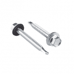 Tornillo - Pija cabeza hexagonal con rondana y punta de broca #14 x 1-