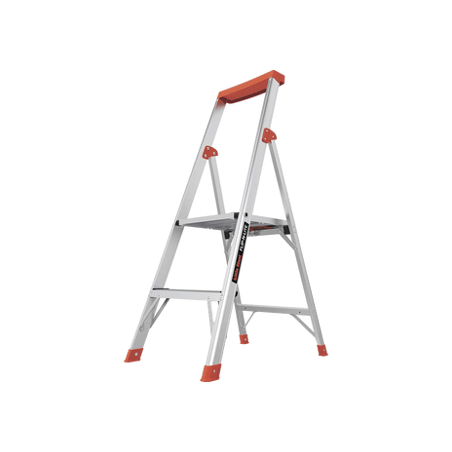 Escalera con 2 peldaños de 1.2 metros de aluminio.
