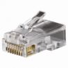 Conectores modulares de datos RJ45/CAT5e, paquete de 100 unidades.