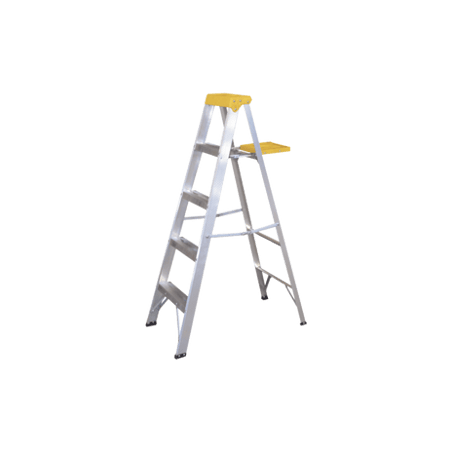 Escalera de Aluminio Tipo Tijera, 5 Peldaños de 1.83 metros.