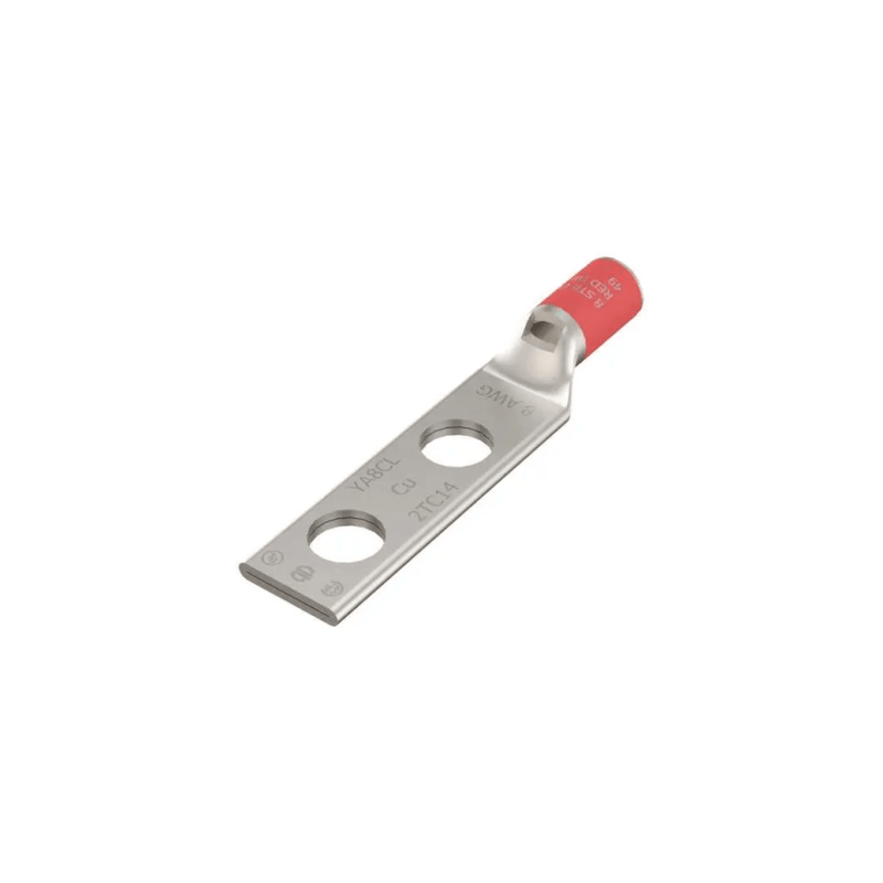 Terminal de Compresión / 8 AWG CU / Dos Orificios / Tamaño del Tornill