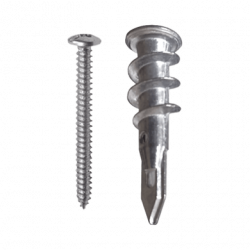 Taquete Métalico TPD Zinc con tornillo 8 x 1 1/4, Ideal para Uso con c