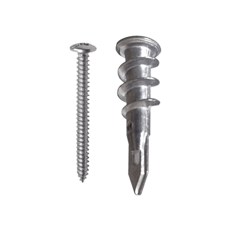 Taquete Métalico TPD Zinc con tornillo 8 x 1 1/4, Ideal para Uso con c