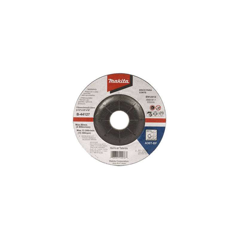 Disco de corte para metal de 4 1/2