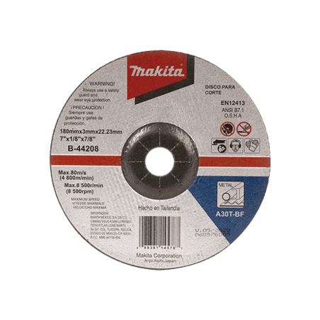 Disco de corte para metal de 7