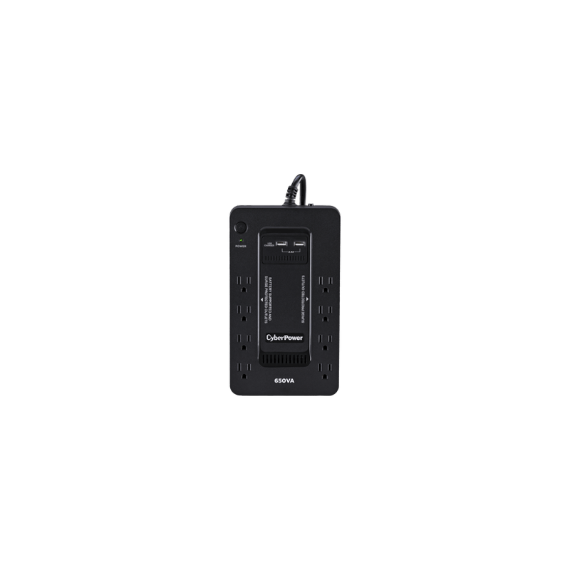 UPS de 650 VA/390 W, Topología Standby con Modo Ahorrador ECO, Entrada