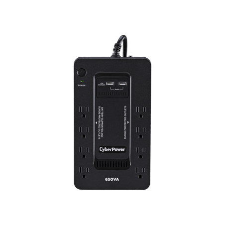 UPS de 650 VA/390 W, Topología Standby con Modo Ahorrador ECO, Entrada