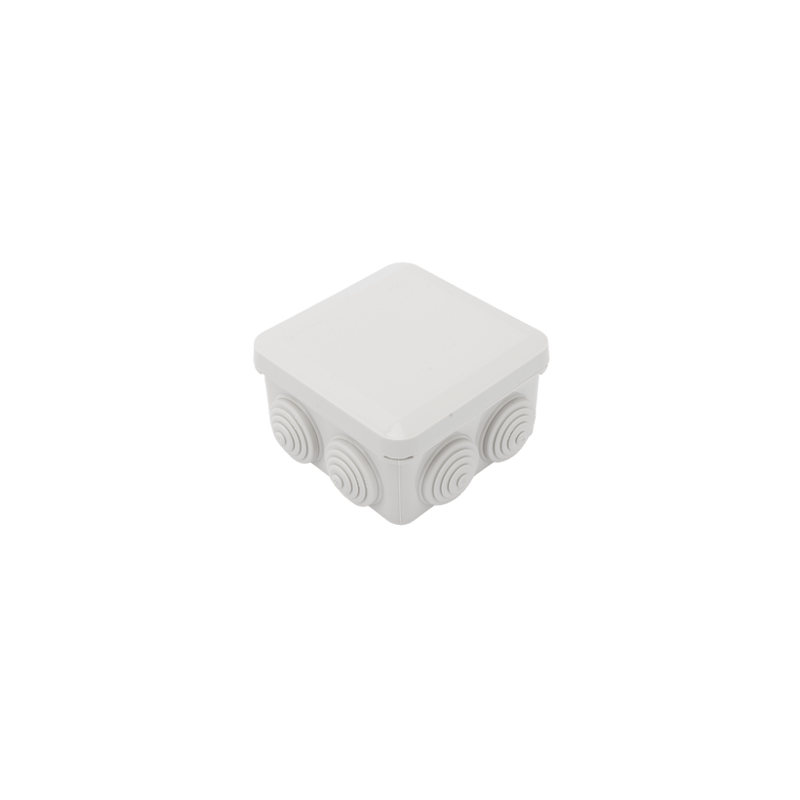 Caja Derivación-Conexión de Plástico (89 X 89 X 50 mm) con 7 Glándulas