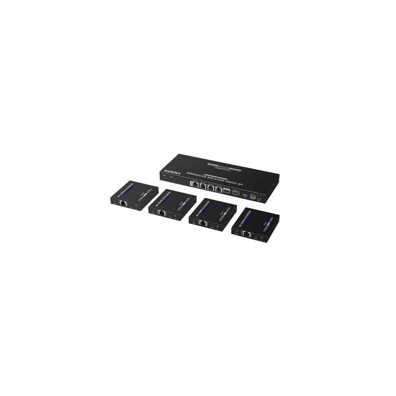 Kit Divisor y Extensor HDMI / Divide 1 Fuente HDMI a 4 Pantallas / Ext