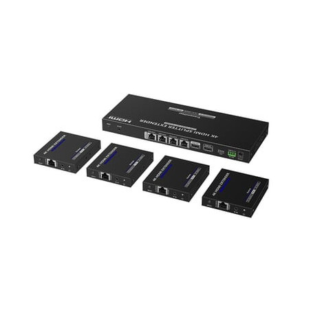 Kit Divisor y Extensor HDMI / Divide 1 Fuente HDMI a 4 Pantallas / Ext
