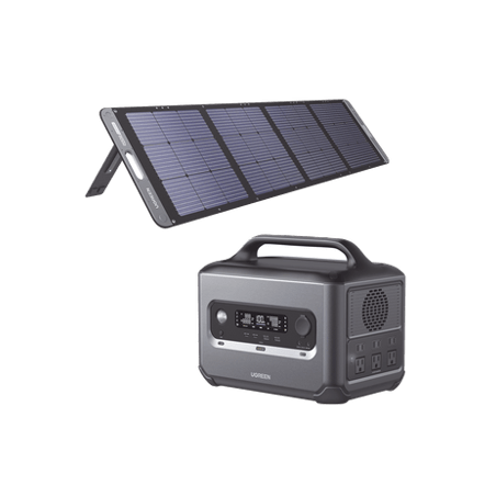 Kit de Estación de Energía Portátil 1200W (1024Wh)  Panel Solar Plegab