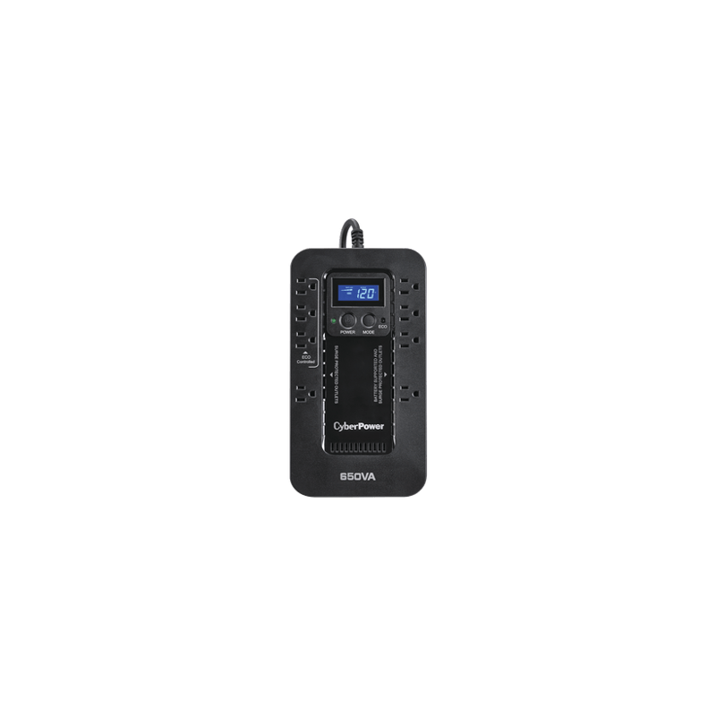UPS de 650 VA/390 W, Topología Standby con Modo Ahorrador ECO, Entrada