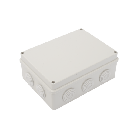 Caja Derivación-Conexión de Plástico (140 X 190 X 76 mm) con 10 Glándu