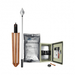 Kit de Pararrayo con Punta en Acero Inoxidable con Diámetro de Protecc