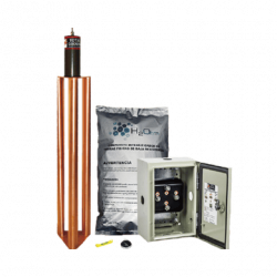 Kit de puesta a tierra de 100 Amperes con Electrodo, Filtro, Acoplador