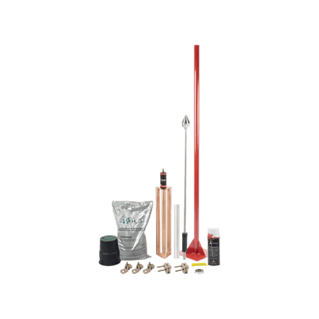 Kit Pararrayo con Accesorios para Protección de Diámetro de 80 m.