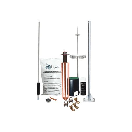 Kit de Pararrayo Dipolo con Electrodo y Accesorios de Instalación para