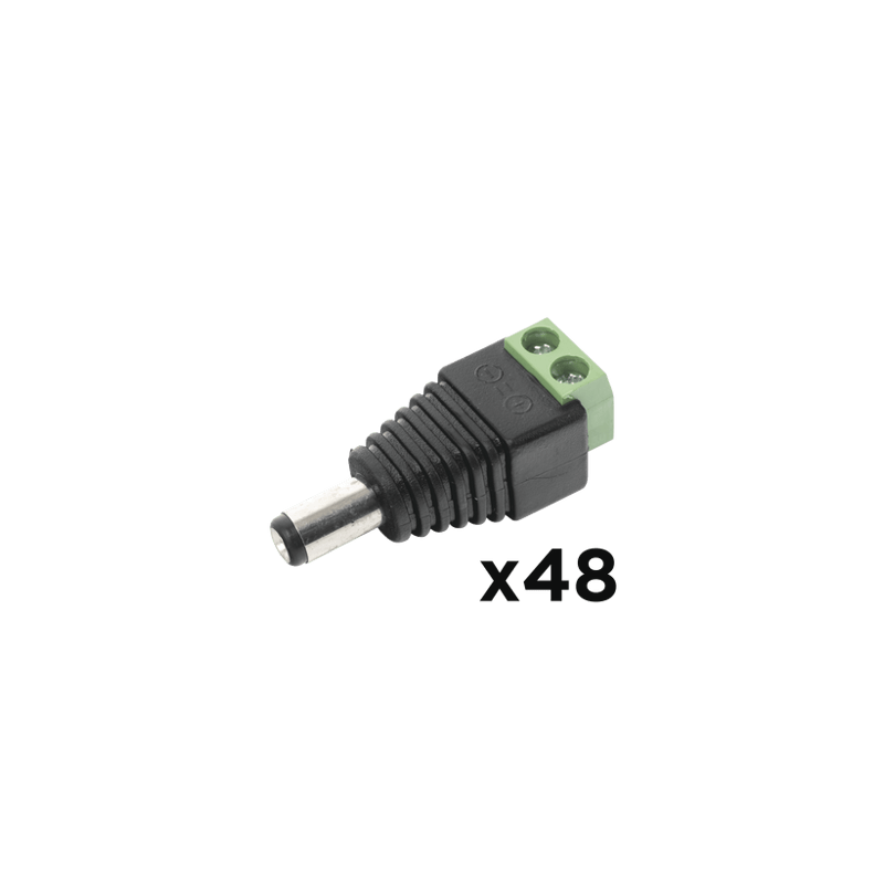 KIT DE 48 CONECTORES MACHO JR52 PARA ALIMENTACIÓN A 12 Vcc