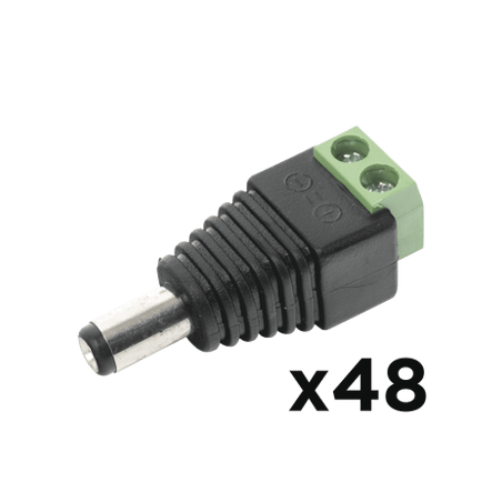 KIT DE 48 CONECTORES MACHO JR52 PARA ALIMENTACIÓN A 12 Vcc