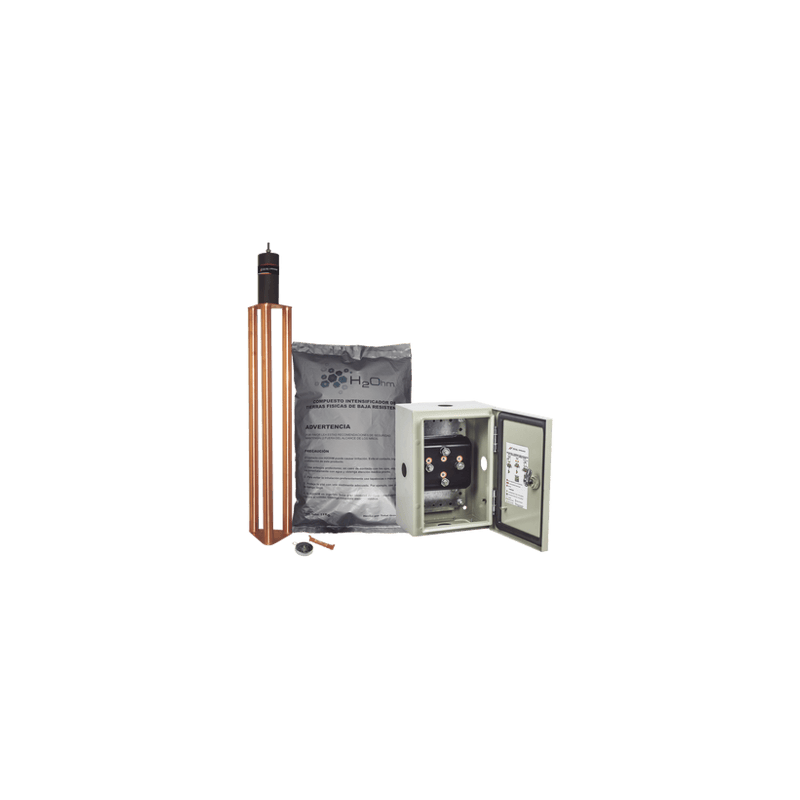 Kit de puesta a tierra de 70 A con Electrodo, Filtro, Acoplador y Comp