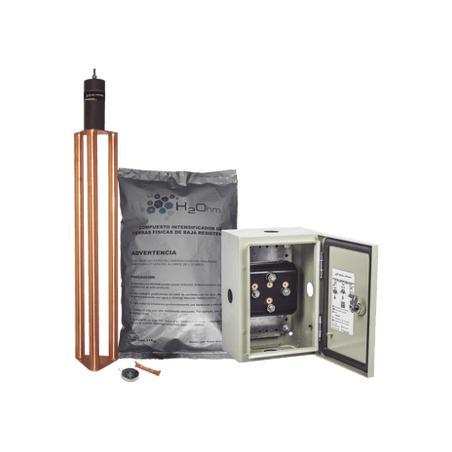 Kit de puesta a tierra de 70 A con Electrodo, Filtro, Acoplador y Comp