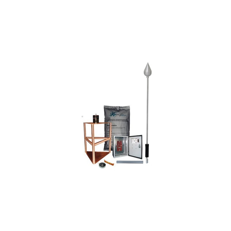 Kit de Pararrayo con Punta con Diámetro de Protección de 200 metros.