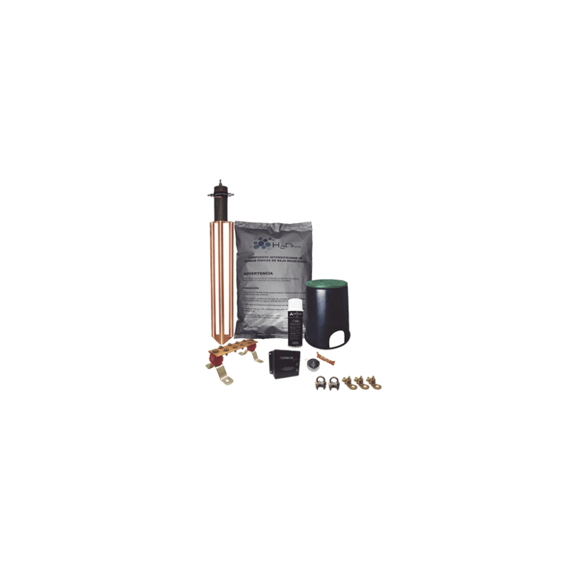 Kit de Tierra Física con Electrodo Magnetoactivo de 45 AMP Y Supresor