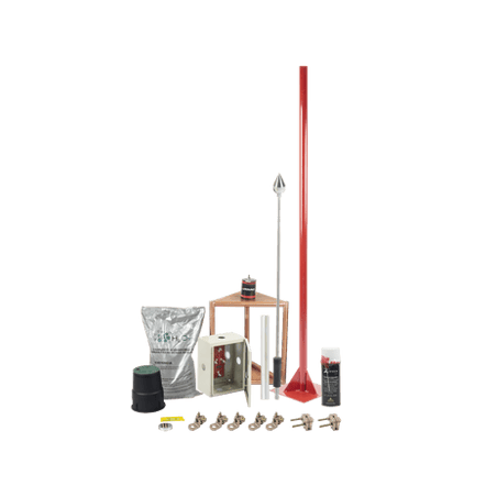 Kit Pararrayo con Accesorios para Protección de Diámetro de 200m.
