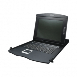 Switch KVM con Monitor de 17con Teclado y Trackpad para Rack de 1U de