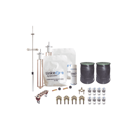 Kit Pararrayo  LINKEDPRO con Accesorios de Instalación en Torre de Has