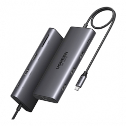 HUB USB-C (Docking Revodok Pro 210) 10 en 1  2 Puertos HDMI 8K,4K60Hz