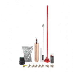 Kit Pararrayo con Punta en Aluminio con Accesorios para Protección de